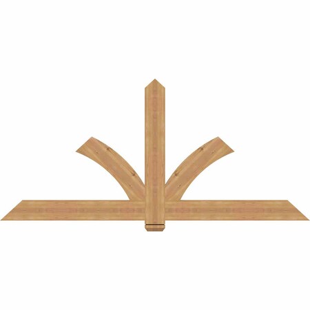 Ekena Millwork Redmond Smooth Timber Gable Bracket, Western Red Cedar, 84"W x 38"H x 1 1/2"D x 5 1/2"F, 11/12 Pitch GBW084X38X0206RED00SWR
